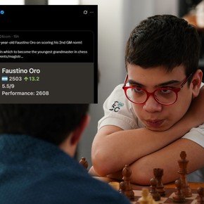 A Faustino Oro lo mira el rey del ajedrez: nuevo elogio de un campeón del mundo al pibe argentino
