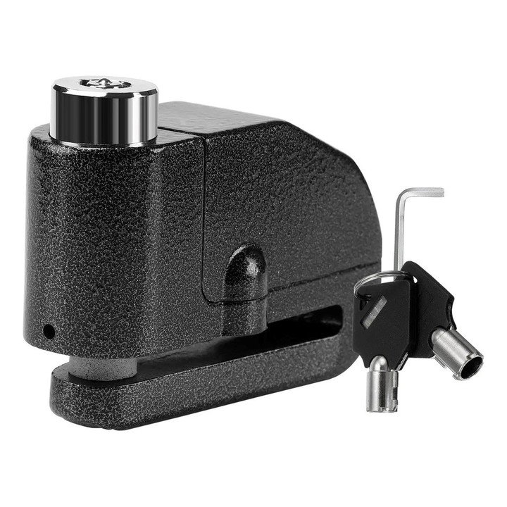 Dispositivo de alarma rojo visible al accionar el candado.* (Fuente: Mercado Libre)