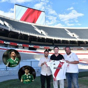"Hermano, te voy a extrañar": los mensajes del Flaco López, Giay y otros jugadores del Palmeiras a Aníbal Moreno tras su llegada a River