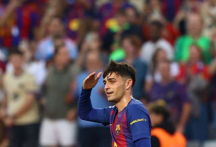 Nuevo récord para Pedri.
REUTERS/Albert Gea