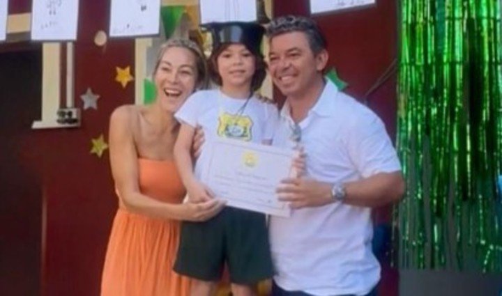 Benjamín Gallardo, hijo del Muñeco, terminó el jardín.