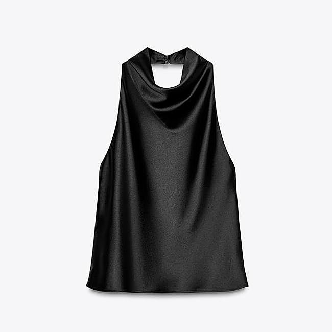 Top halter satinado (19,99€)