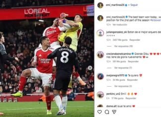 El sugestivo posteo de Dibu Martínez tras la derrota ante Arsenal