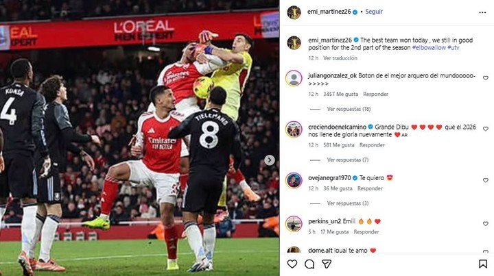 El sugestivo posteo de Dibu Martínez.