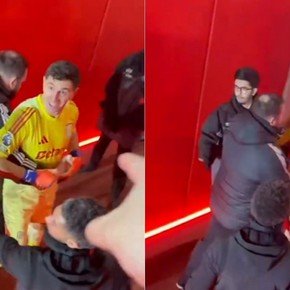 Video: el cruce del Dibu Martínez con los hinchas del Arsenal 