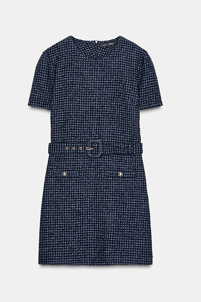 Vestido de tweed de Zara (35,99 euros)