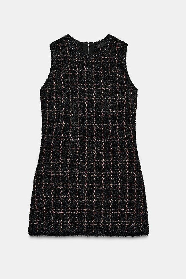 Vestido de tweed de Zara (35,99 euros)