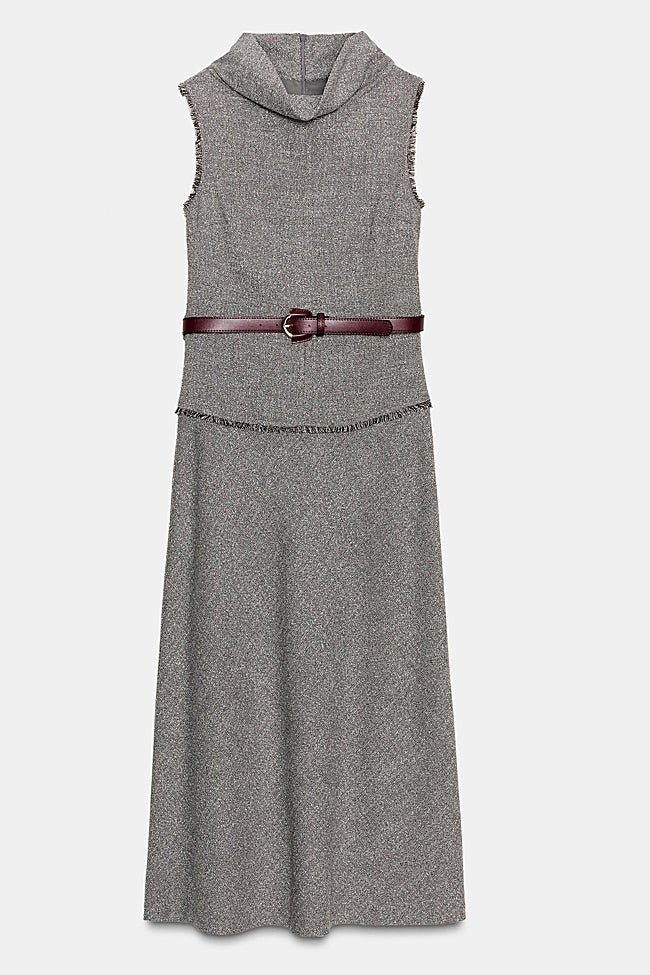 Vestido gris de Zara (49,99 euros)
