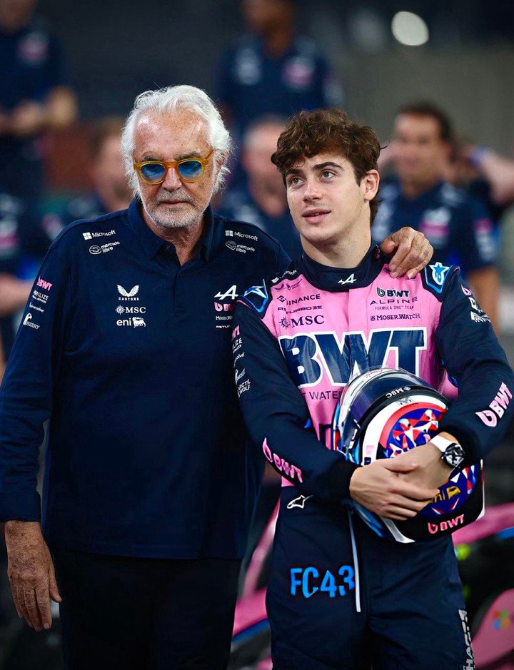 Flavio Briatore y Franco Colapinto.