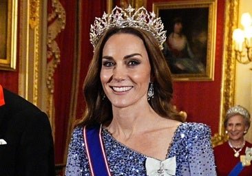 Kate Middleton estrena tiara y vestido joya en la cena de gala con el presidente alemán