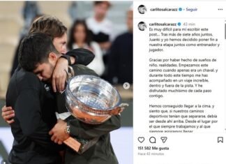 Insólito: al Cholo Simeone le preguntaron por la separación de Alcaraz-Ferrero y esta fue su divertida respuesta