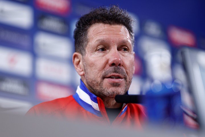 Diego Pablo Simeone en conferencia de prensa. (EFE/Rodrigo Jiménez)