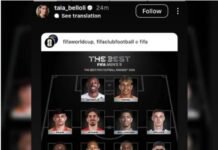 La ácida publicación de la pareja de Raphinha luego de que quedara fuera del 11 ideal del The Best: «¿Es jugador de básquet?