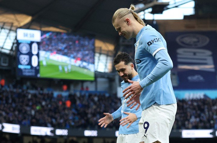 Erling Haaland en Manchester City. (REUTER)