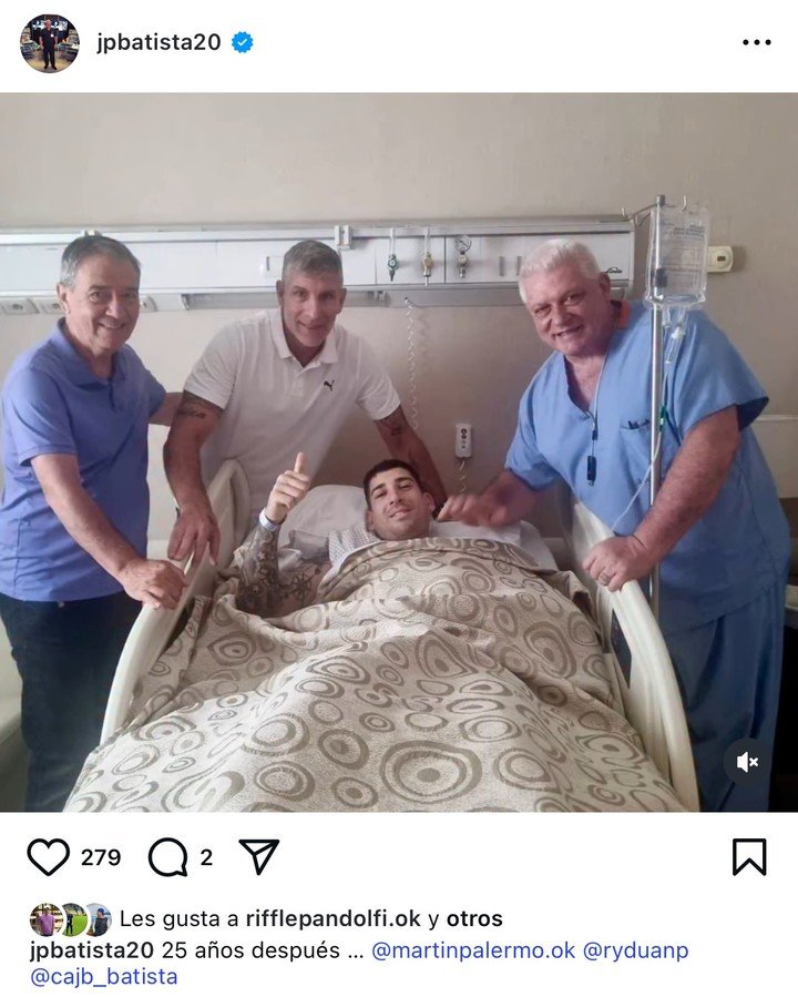 El posteo del Doctor Batista, el nexo que une las dos lesiones a lo largo del tiempo.