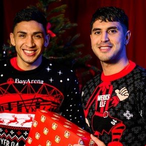 El festejo navideño de los argentinos del Bayer Leverkusen