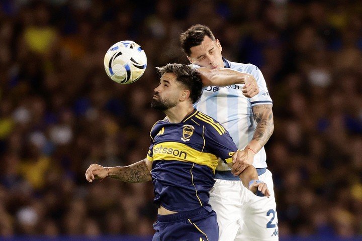 Milton Giménez, en el último partido de Boca, ante Racing.
