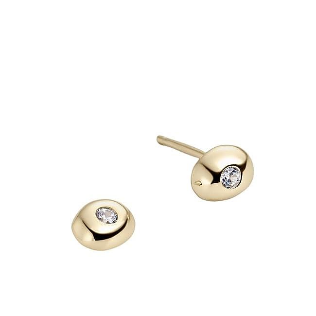Pendientes de plata con baño de oro de 18k de Ear Candy, 36 euros.