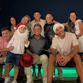 El especial festejo navideño en familia de Gallardo