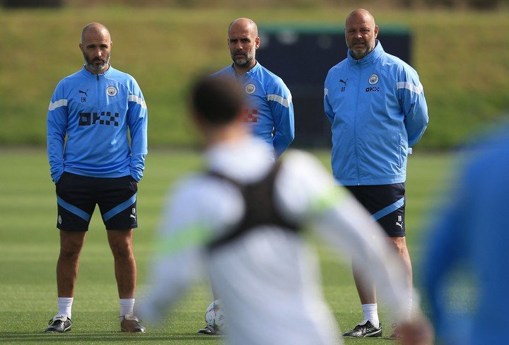 Guardiola y Maresca juntos en los tiempos del City.