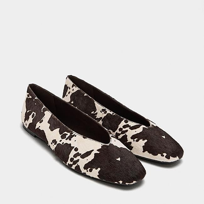 Bailarinas de piel estampado animal (45,99€)