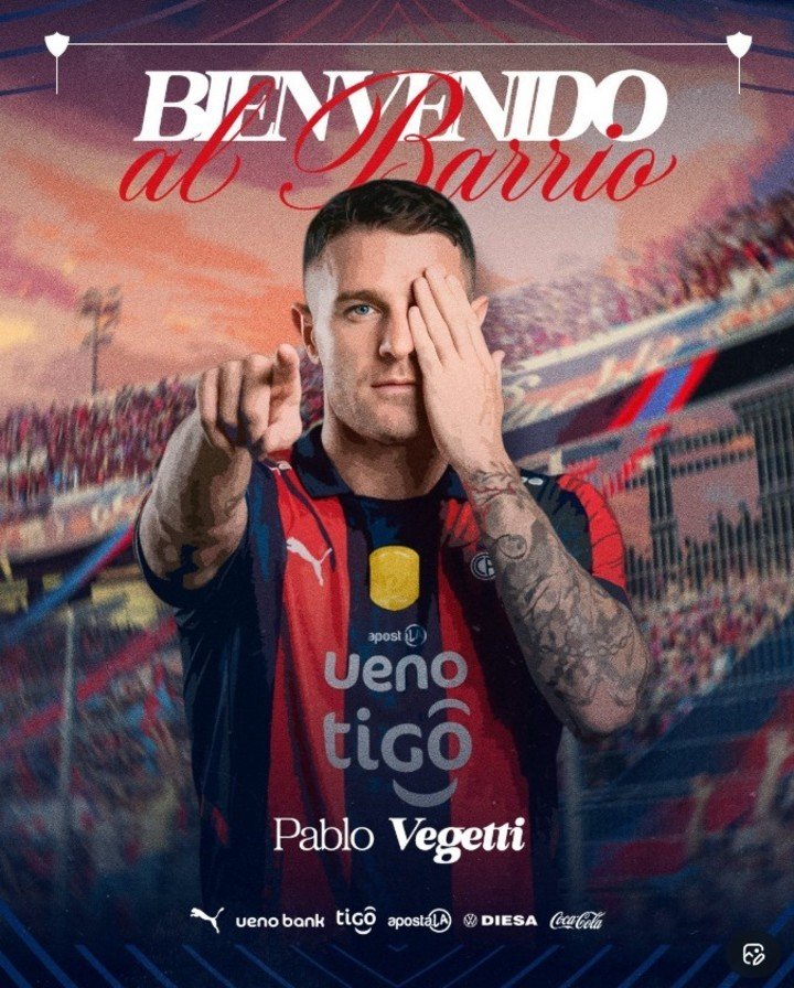 Pablo Vegetti presentado en Cerro Porteño. (Foto: Cerro Porteño)