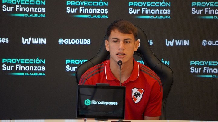 Joaquín Freitas en la conferencia previa al superclásico de Reserva. Foto: prensa Liga Profesional