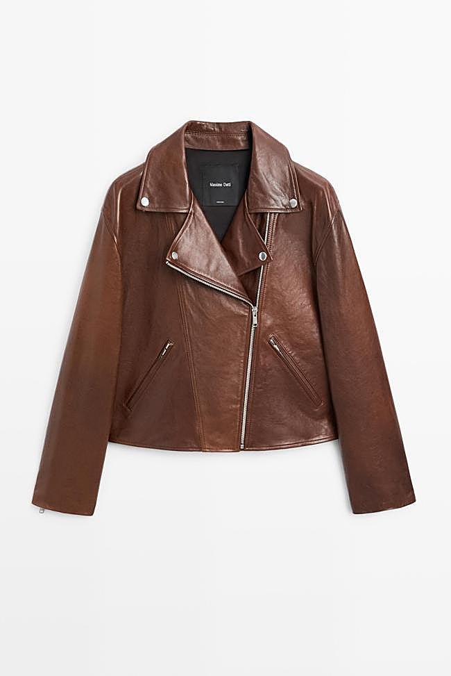 Cazadora biker piel napa (179€)