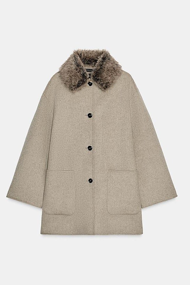 Abrigo de lana de Zara (99,99 euros)