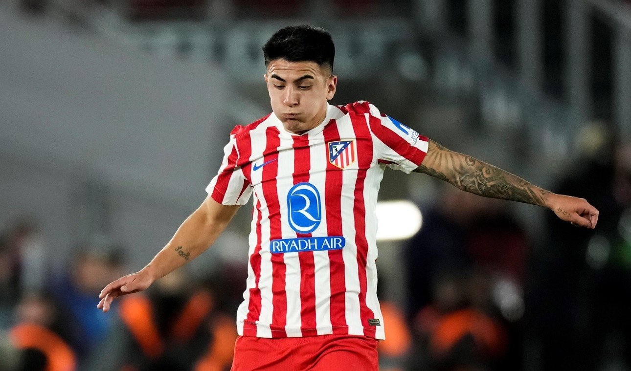 Thiago Almada en el Atlético Madrid. (EFE/Enric Fontcuberta)