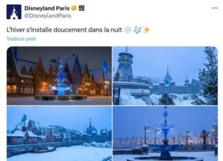 La primera nevada del año ha convertido Disneyland Paris en un verdadero paraje de fantasía
