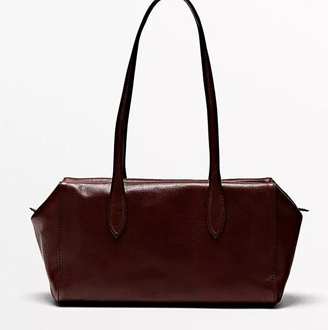 Bolso de piel de Massimo Dutti.