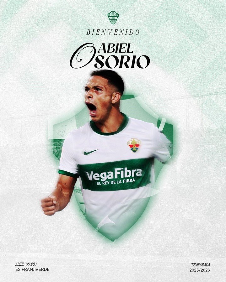 Abiel Osorio jugará en el Elche. (Prensa Elche CF)