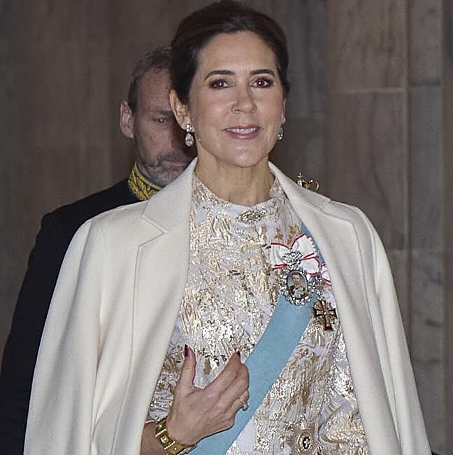 Mary de Dinamarca con la pulsera de perlas y diamantes.