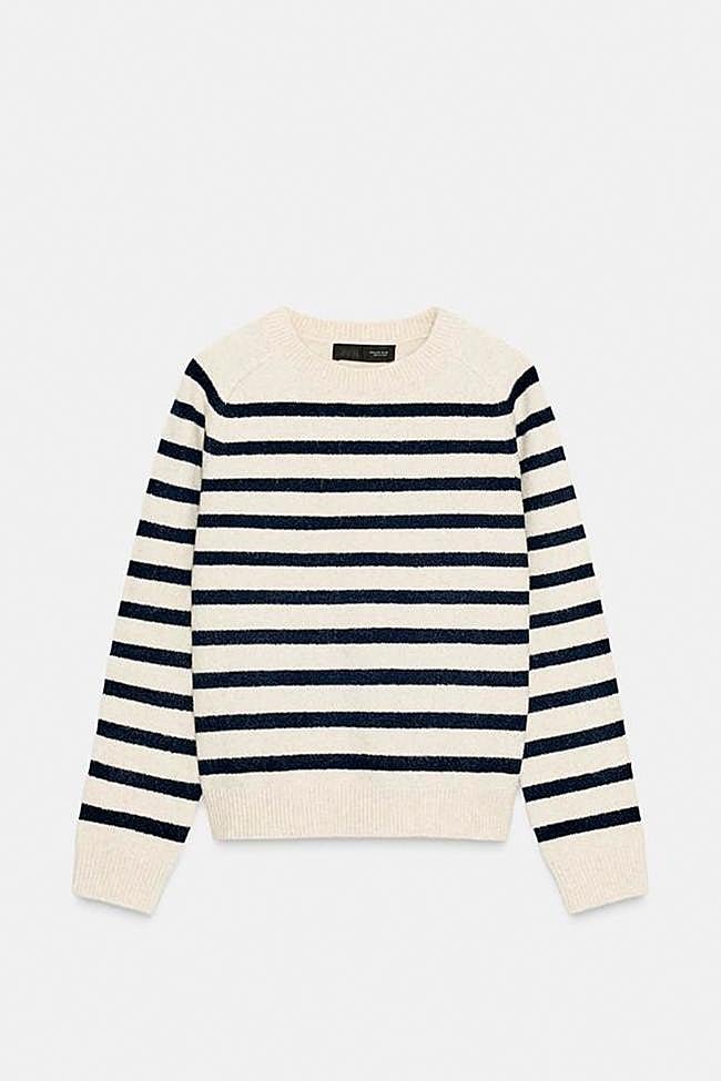 Jersey con estampado de rayas.