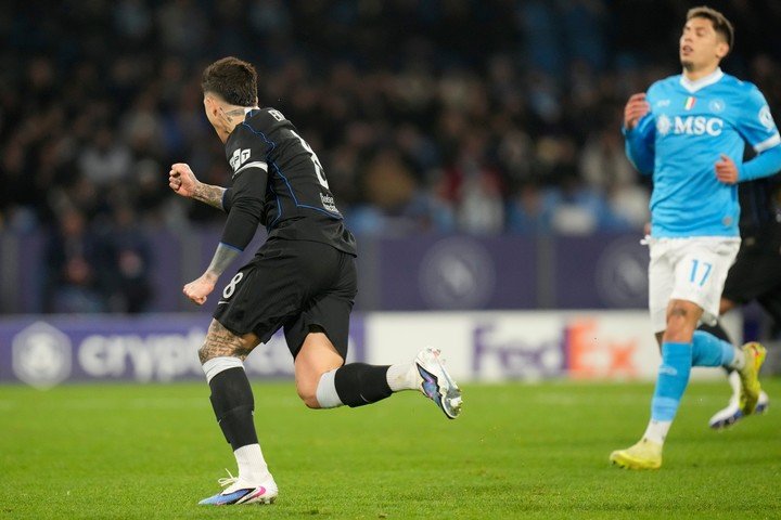 El festejo de Enzo en el Maradona (AP Photo).