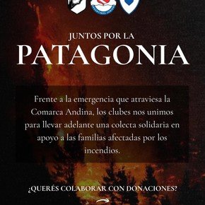 Gran acción: tres grandes clubes se unieron en una colecta solidaria por la Patagonia 