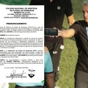 Los árbitros hondureños piden penas máximas para Pablo Lavallén