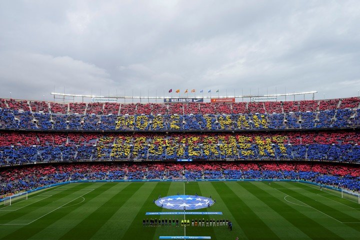 El estadio Camp Nou en Clásico de la vuelta de cuartos de final. (EFE/ Alejandro García)