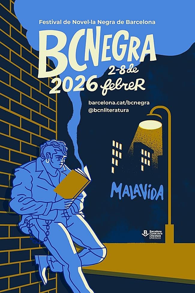 Cartel de la nueva edición de BCNegra que se celebra esta semana en Barcelona.
