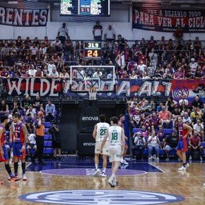 Video: la gente de San Lorenzo cantó contra Huracán en un partido de básquet 