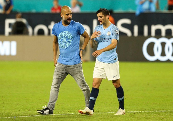 Garré en su paso por inferiores con Pep Guardiola. 
