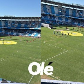 Así está el campo de juego del Cilindro para Racing - Argentinos