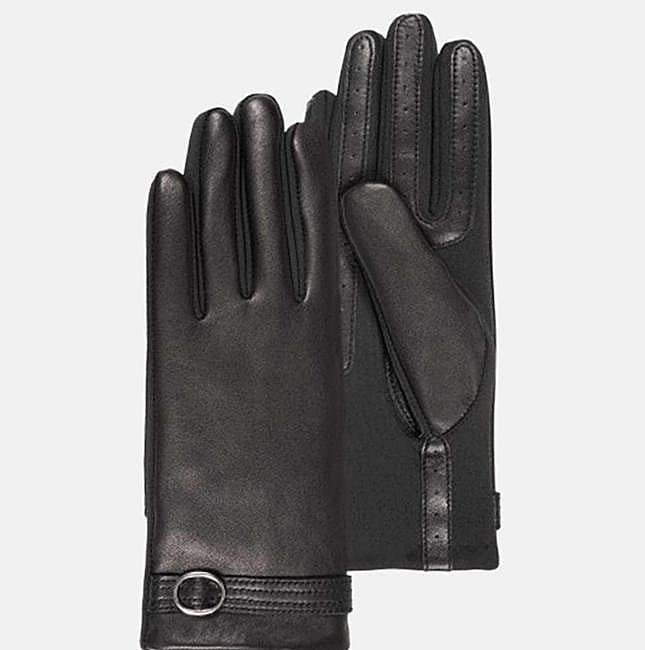 Guantes de piel negra clásicos de Isotoner, 34,95 euros.