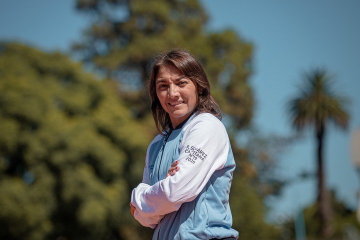 Suárez con el traje de capitana. (AAT)