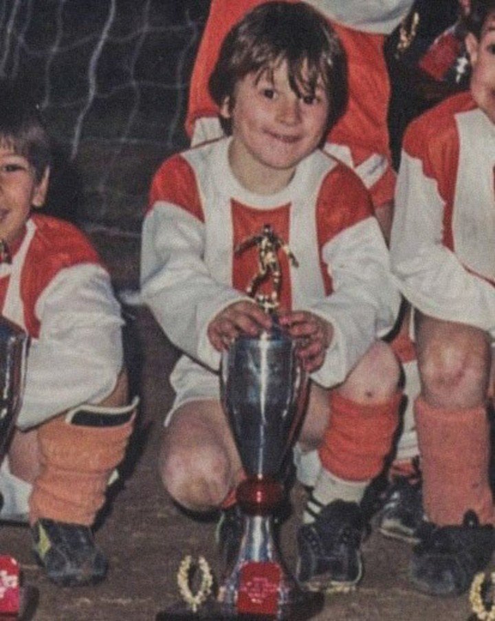 Leo cuando jugaba en el club santafesino. 