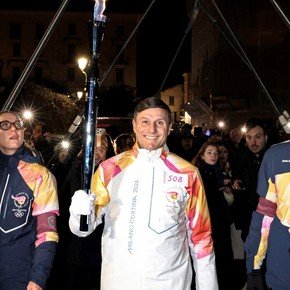 Zanetti llevó la antorcha olímpica y dejó su huella en los Juegos de Invierno 2026