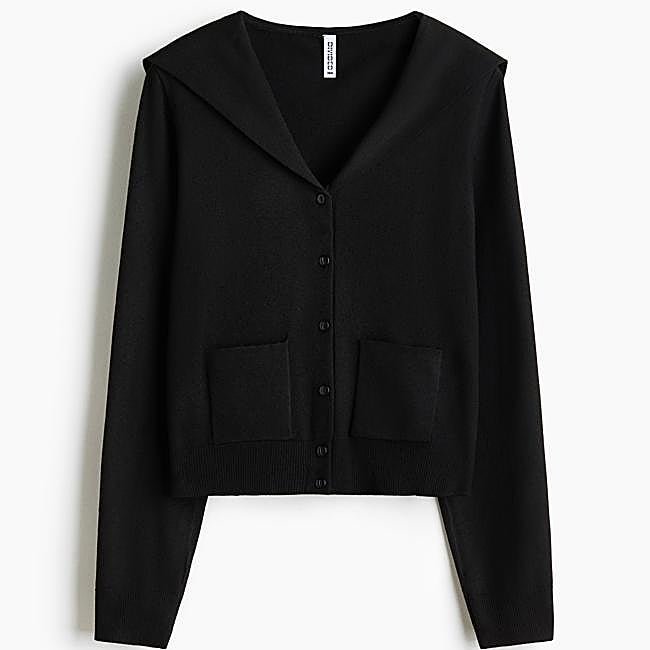 Cárdigan negro, 19,99 euros.