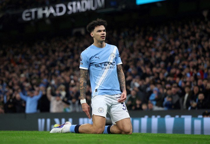 Nico O'Reilly, autor del doblete frente al Newcastle. (REUTER)