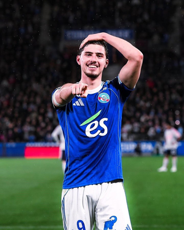 Panichelli es el segundo máximo goleador argentino en Europa (Foto: Prensa Racing de Estrasburgo).